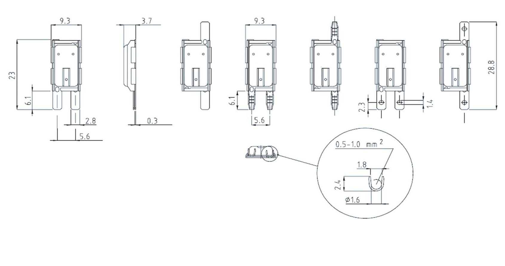 3MP電機馬達保護器外形尺寸